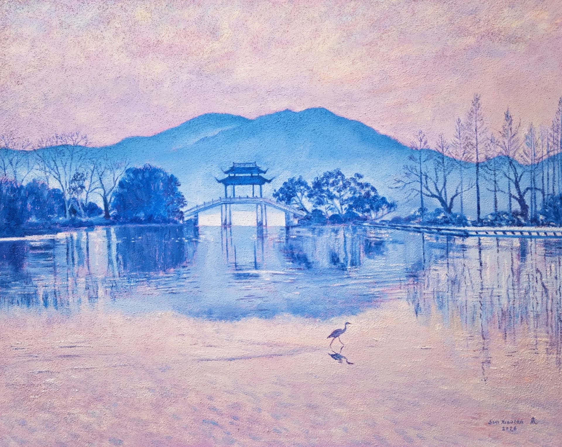 静湖独步